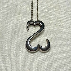 Kay Jewelers Jane Seymour Sterling Silver Open Heart Pendant 18” Italy Necklace